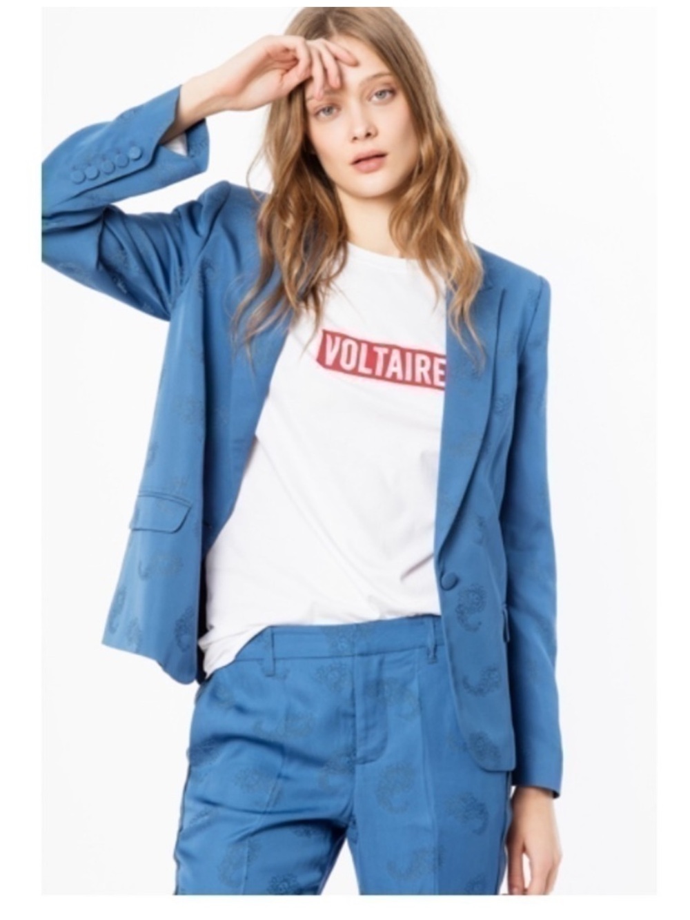 Zadig & Voltaire Sky Blue Tailored Blazer And Pant Set